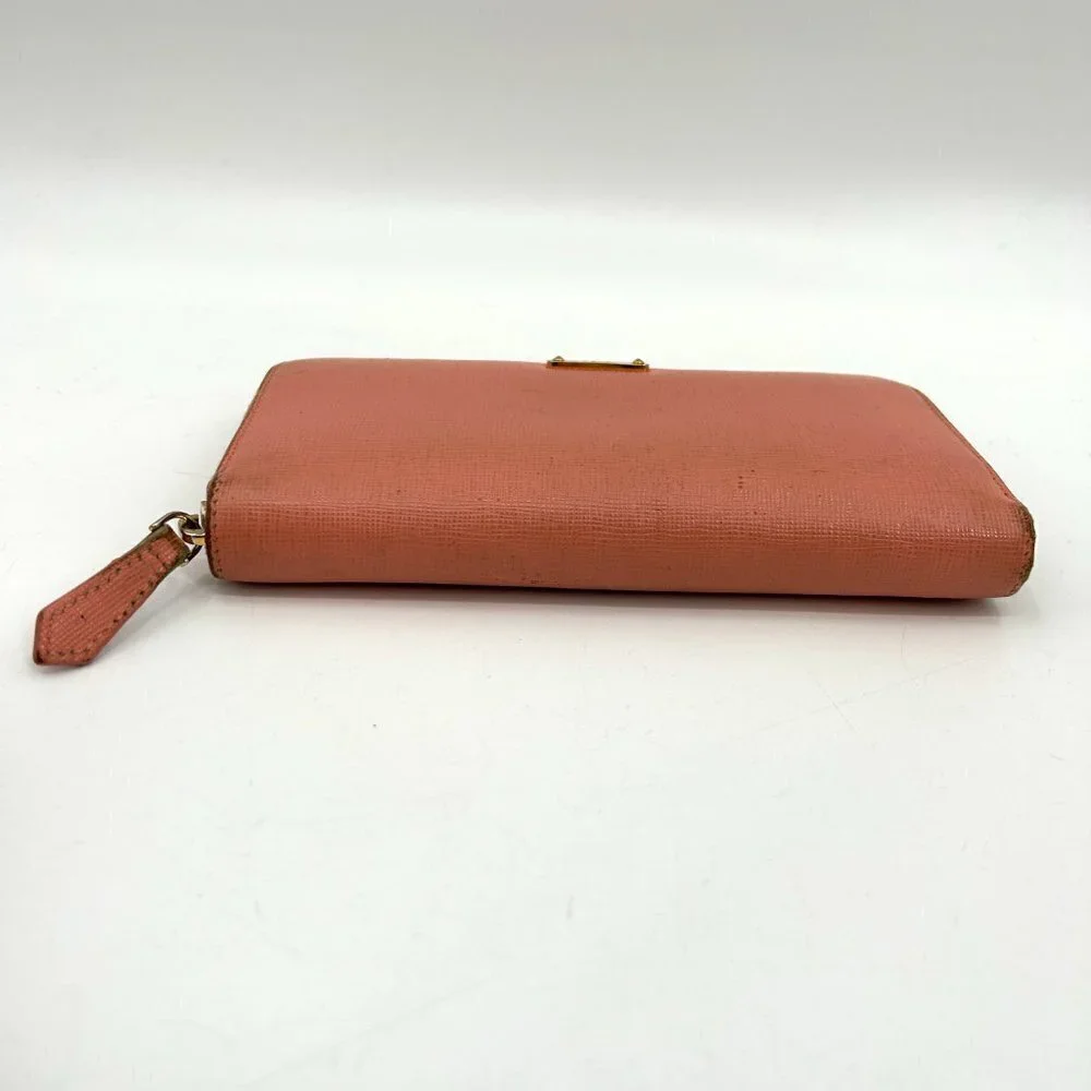 FENDI Light Barbie Pink Leather Full Zip Luxury Designer Long Wallet
